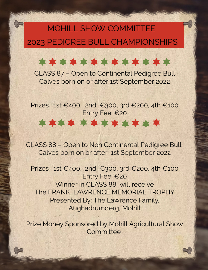 Mohill Pedigree Bull Competition 2023